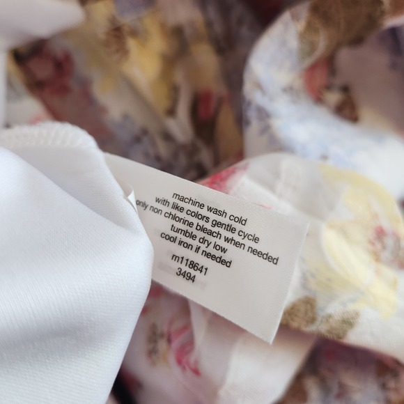 Lane Bryant Tiered Maxi Dress Size 18 Adjust Straps Long Floral Spring Wedding - Picture 11 of 13